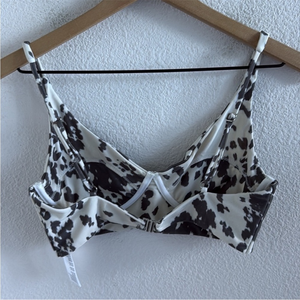Aila Blue | Cow Print Underwire Bikini Top - Picture 2 of 9